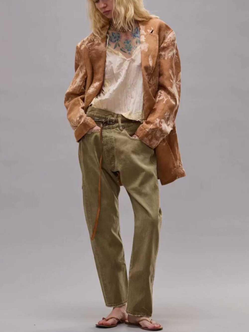 NWT R13 NWT R13 Crossover Jean 24/25/26 Moss Green